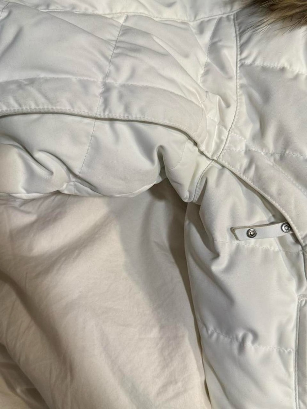 Y2K The North Face Nuptse 600 Fur Hooded White Puffer Jacket - Picture 4 of 7